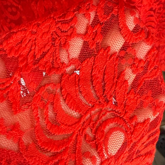 Torrid Lace Fit And Flare Red Midi Dress Plus Size 2X Party Romantic Whimsigoth - Picture 11 of 16